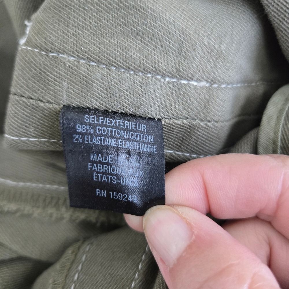 TWP Womens Army Green Side Stripe Utility Pants Contrast Stitch Size 12 - Picture 7 of 8